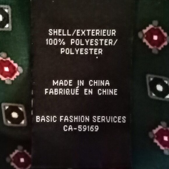 Mario Serrani Italy Green Print SS Top - Picture 4 of 5